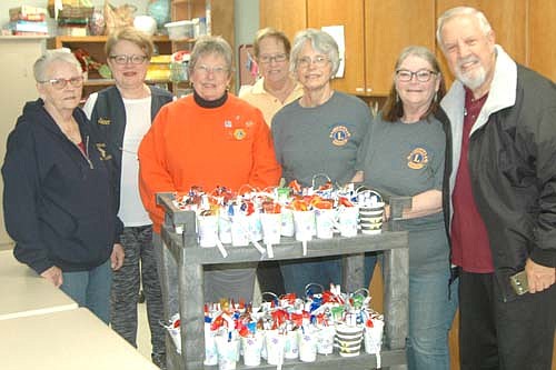 Members of the Stewartville Morning Lions Club delivered May baskets filled with sweet treats to the residents of the Stewartville Care Center on Wednesday, May 1. Club members who took part included, from left, Karen Freiheit, Janet Speltz, Kay Tvedt, Judy Weatherly, Sheila Majerus, Claudia Belcourt and Pastor David Hoot.