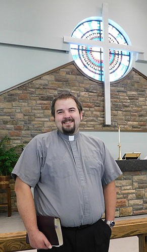 Justin Kumfer, the new associate pastor at St. John's Lutheran Church, appreciates the warm welcome he has received from the St. John's congregation. "They've been very gracious to us as we are learning everyone's names and I'm preaching and teaching Bible study,"&#8200;he said.