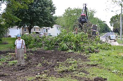 In June, Daniel Ware posed near the fallen branches of his trees cut down to make room for the city to extend Fourth Avenue Southeast through his property. The photo was featured the Stewartville STAR's Year in Review and week-by-week recap of some of the local stories from January through June 2019. 