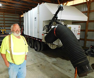 With autumn at hand, Kevin Heydt of the city of Stewartville public works department is getting ready to use the city's Leaf-Vac machine to pick up leaves on the city's curbs. As of last week, Heydt said he expected to begin the leaf pickup on Monday, Oct. 11. "We might go (earlier than that), depending on when the leaves start coming down," he said. Heydt urged residents to rake only leaves onto the curbs and exclude sticks and large garden plants. Heydt says the leaf season usually lasts four to five weeks. "It's 40 hours a week when we're going full steam," he said. "Three loads per day, 13 tons per load. That's a lot of leaves."