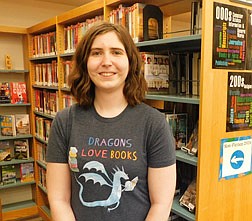 Sarah Schramek, who has served as an aide at the Stewartville Public Library for almost two years, is the Library's new associate librarian.