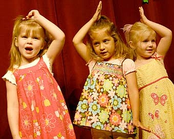 Three- and 4-year-old students in the school readiness program at the Early Childhood Learning Center participated in an end-of-the-year program at the Stewartville High School Performing Arts Center last week. Gulbranson, Hannah Martinson and Talia Podein. Students from the Early Childhood Learning Center participated in four different end-of-the-year programs last week.  