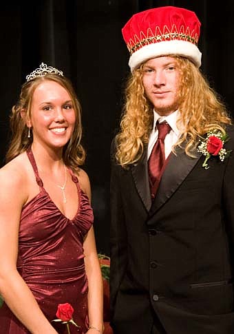 THE KING AND QUEEN -- Jackie DeGeus was named queen and Joe Dahl was king of Stewartville High School's 2007 homecoming.                                    photo courtesy of Peters Photography 