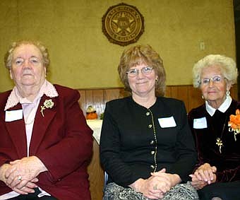 HONORED GUESTS -- The Stewartville American Legion Auxiliary Unit 164 honored a number of special guests at its annual Gold Star Luncheon last week. Guests included Mary Ellen McNamara, left, a Gold Star Sister whose brother, Harry Yetter Jr.,  who served in the U.S. Navy,  was killed in World War II; and Ruby Hanson, far right, a Gold Star Mother whose 20-year-old son, Terry Hanson, was killed in Vietnam in 1968. Patti Hanson, center, is Ruby Hanson's daughter-in-law. 