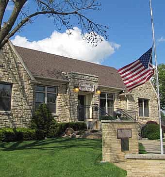 The flag near Stewartville City Hall flew at half-staff last week after Sgt. Nick Dickhut, a 2007 graduate of Stewartville High School, was killed in combat in Afghanistan. 