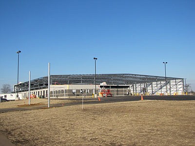 Workers continue to make progress on the new 60,000 square-foot FedEx package distribution center being built on 7.5 acres of land in the Schumann Business Park. Barb Neubauer,  city finance director, has said that the new business is expected to pay about $33,000 per year in taxes to the city of Stewartville.  