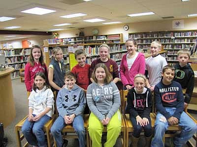 Sixth graders at Stewartville Middle School wrote essays about their experiences as DARE (Drug Abuse Resistance Education) students this past fall. Students whose essays received special recognition include, front row, from left, Samantha Stockman, Trenedy Burzette, Audrey Miller, Mackenzie Walters and Connor Miller. Back row, from left, Madeline Birch, Kaija Yennie, Hudson Dyke, Madison Rediske, Lydia Thompson, Josh Howard and Carter Stenberg.     