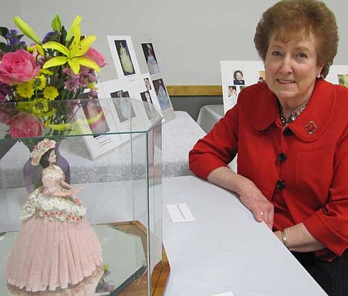 Margaret Lex of rural Stewartville was the featured speaker at the annual meeting of the Stewartville Area Historical Society last Thursday, April 18. Lex, speaking to an audience of about 25, explained how she makes porcelain lace-draped figurines such as the one pictured at left. The STAR will run a feature story about Lex's pastime in its Tuesday, April 30 issue. 
