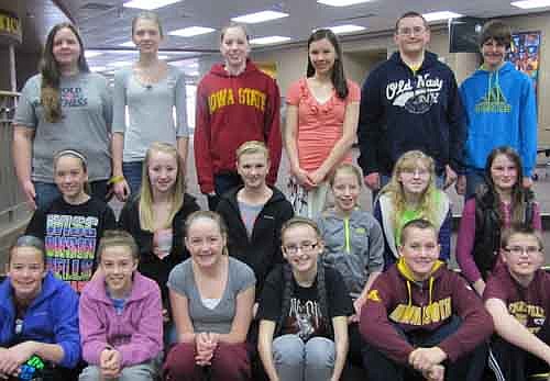 Stewartville Middle School students who earned a 4.0 grade point average on a 4.0 scale for the third quarter of the 2012-13 school year include, front row, from left, Amy Lofgren, JoJo Welter, Cecelia Gray, Sydney Clausen, Shane Byrne and Zack Gulbranson. Second row, from left, Lori Bailey, Hailey Hanf, Emma Dwire, Ellie Fryer, Rachel Blomquist and Emily Schlechtinger. Back row, from left, Mary Oehlke, Rachel Schwalbach, Kara O'Byrne, Jessica Pedelty, Ethan Peter and Alex VandeLoo.