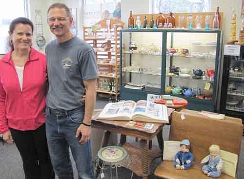 Al and Peg Chihak are happy to welcome customers to Mystic Moon Designs, Antiques & Collectibles at the store's new location at the site of the former video store in the Johnson Building along Main Street. "It's a well-rounded shop," Al said. "There is a good variety of things."
