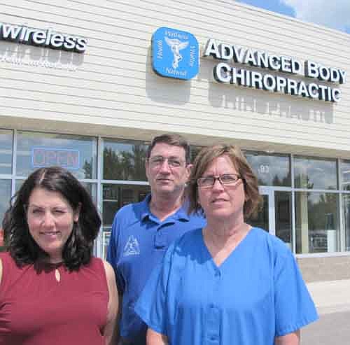 Advanced Body Chiropractic has moved to a new location at 93 20th Street Northeast. From left are Dr. Stephanie Lillis, Glenn LeBarron and Kim Jensen of Advanced Body Chiropractic.