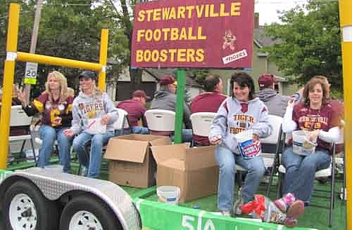 The Stewartville Football Boosters threw candy to the many youngsters in the audience during the Stewartville High School Homecoming Parade on Friday, Sept. 20.