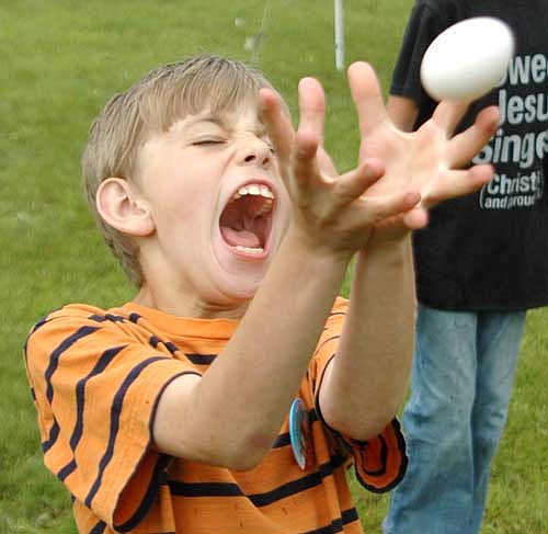 News highlights through the lens of the Stewartville STAR's cameras from the first half of 2013 included Nathanael Biffert of Stewartville catching an egg at High Forest Old Settlers Day on June 15.