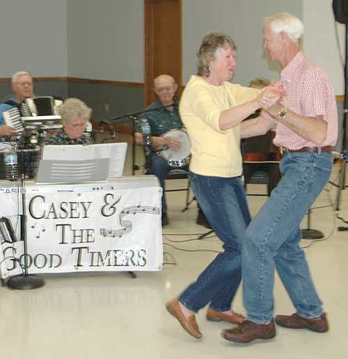 Dick and Sue Hareldson of rural Oronoco dance to the music of Casey & the Good Timers on Saturday evening, May 3.