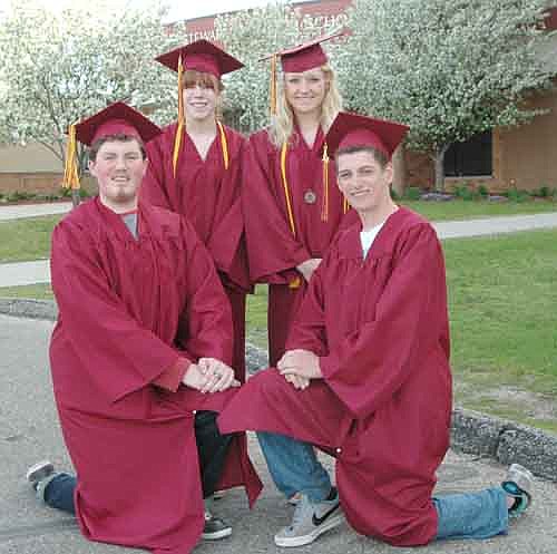 Members of the Stewartville High School class of 2014 will receive their diplomas at the annual commencement ceremony at the SHS gym this Friday, June 6 beginning at 7 p.m. Class speakers who will address their fellow graduates include, from left, Nathan Lange, Riley Paulson, Stephanie Schmidt and Jason Danielson. Sharon Prunty, senior class advisor, is impressed with this year's seniors. "This is a talented group of individuals across a broad spectrum," she said.