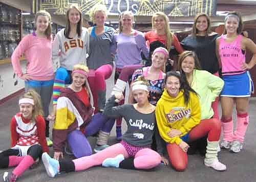 A group of SHS students came ready for some 1980s exercise on Workout Wednesday, Oct. 1.