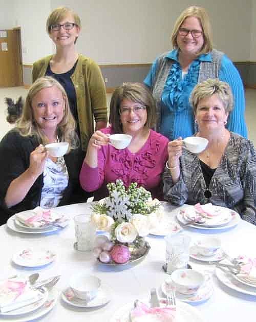 Members of the Stewartville Area Chamber of Commerce's Winterfest Committee are working on plans for the Chamber's Tea & Luncheon, to be held at the Stewartville Civic Center of Sunday, Dec. 7 from 12:30 p.m. to 2:30 p.m. They include, front row, from left, Jessica Fenske, Stacy Schimmel and Cheryl Roeder. Back row, from left, Melissa Sue Leuning, chair of the committee, and Gwen Ravenhorst, Chamber administrator.
