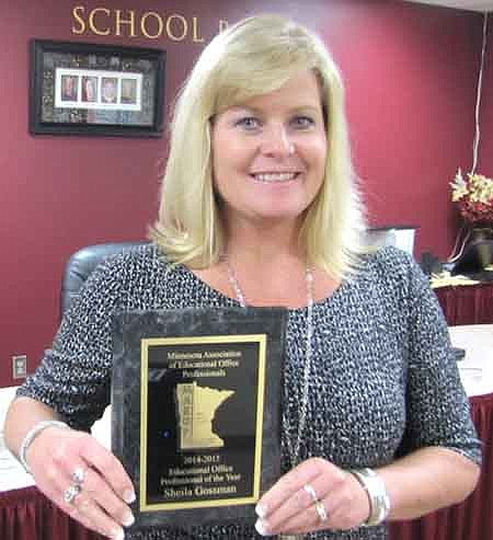 Sheila Gossman, executive assistant and human resource technician for the Stewartville School District, has been named the Minnesota Association of Educational Office Professionals (MAEOP) Office Professional of the Year for 2014.