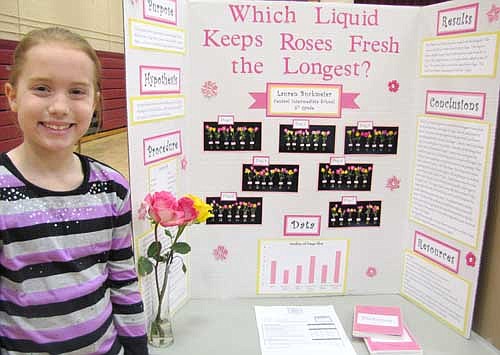 Lauren Buckmeier discovered that her roses lasted longest in plant food water.