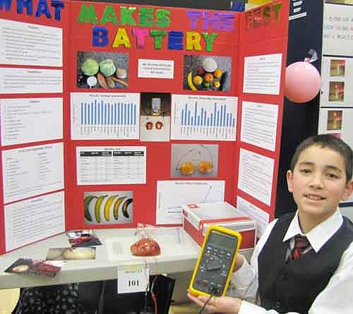 Brandon McCrady conducted an experiment to see which fruits and vegetables made the best battery. A Red Delicious apple was the winner.