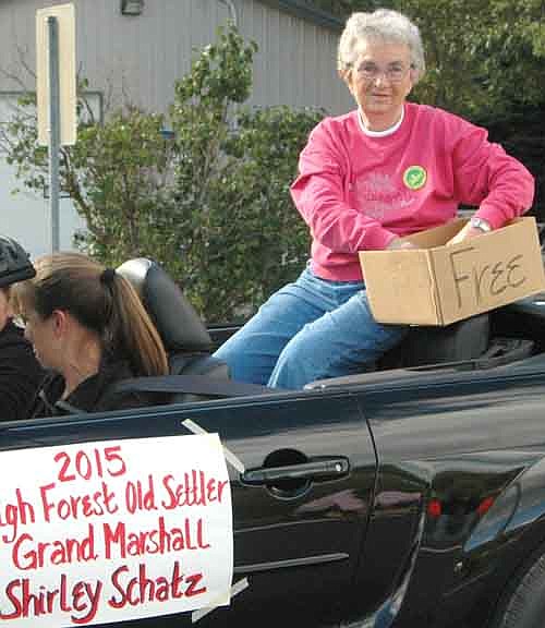 Shirley Schatz , seated at right, was the grand marshal of the Old Settlers Day Parade.