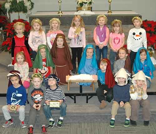 All decked out as shepherds, angels and the Wise Men, the Wee Care children at St. John's Lutheran Church practiced for their annual Christmas program last week.