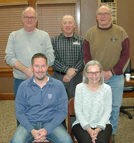 The Stewartville City Council met for the first time in 2016 on Tuesday, Jan. 12. Members include, front row, from left, Craig Anderson and Wendy Timm. Back row, from left, Gary Stensrud, Mayor Jimmie-John King and Dick Uptagrafft.