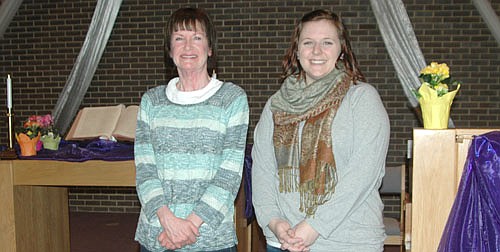 Laural Wooner, left, is the new administrative assistant at Stewartville United Methodist Church. Catie Levenick, right, is the church's new youth and family ministry coordinator. Both are enjoying their new duties. "I absolutely love my job,"&#8200;Wooner said. "I tell Pastor Wane that all the time." Levenick is starting to get her feet wet. "We're getting things started, getting to know the kids,"&#8200;she said.