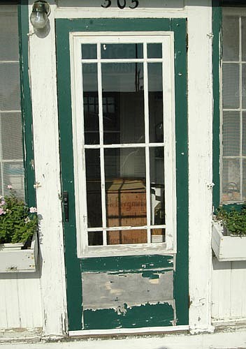 Here's a look at the front door of the Sears House, which needs to be replaced.
