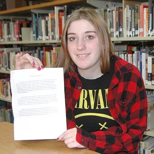 Kaydee Bergeson, an eighth grader at Stewartville Middle School, was the winner of the Stewartville VFW's Patriot's Pen Contest for her essay, "The America I Believe In."