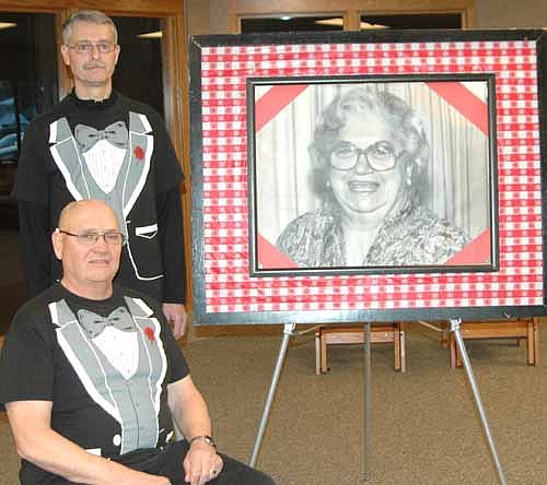 The St. Bernard's Catholic Church Men's Club will present its biennial Mama Tranchita Spaghetti Dinner at Riverview Greens Country Club on Tuesday, March 28, with seating from 5 p.m. to 8:30 p.m. The candlelight dinner, served by "authentic" Italian waiters, will include Mama's original-recipe spaghetti and meatballs and much more. At left are Dick Koenigs, assistant chef, seated; and Scott Christian, president of the Men's Club. For tickets, call St. Bernard's Catholic Church at 533-8257.
