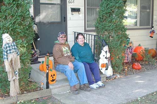 Lester and Chris Johnson, 608 Fifth Avenue Northeast, love to decorate their yard with witches, jack-o-lanterns, pumpkins, skeletons, ghosts, scarecrows and more for Halloween. "Fall and Halloween are my favorite times of the year," Chris Johnson said. "It's so fun to see the kids come all dressed up. It's fun to see them having so much fun."