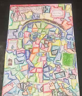 Corbin Tingesdal, a student at Bear Cave     Intermediate School, drew a self-portrait that will be among 90 works that will be displayed at the annual APH Arts Exhibition in Louisville, Kentucky Oct. 4-6.
