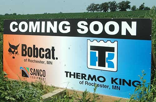 Bobcat and Thermo King will soon join Peterbilt in Stewartville's Schumann Business Park. WB Properties Rochester is building the 23,000 square-foot Bobcat building, and Sanco Equipment will use the new building to sell the Bobcat product line. Thermo King Corp., based in Bloomington, is an American manufacturer of transport temperature control systems for trucks, trailers and more.