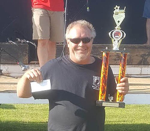 Leon Lipkie of Lenny's BBQ of Stewartville was the winner of the People's Choice Pulled Pork competition at the second annual BBQ Music Fest.