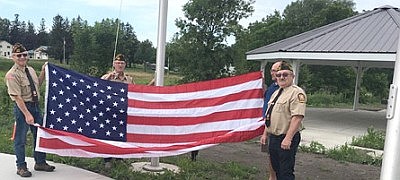 Raising the flag to celebrate Independence Day