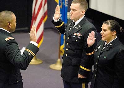 Jenae Stolarzyk commissioned as second lieutenant.